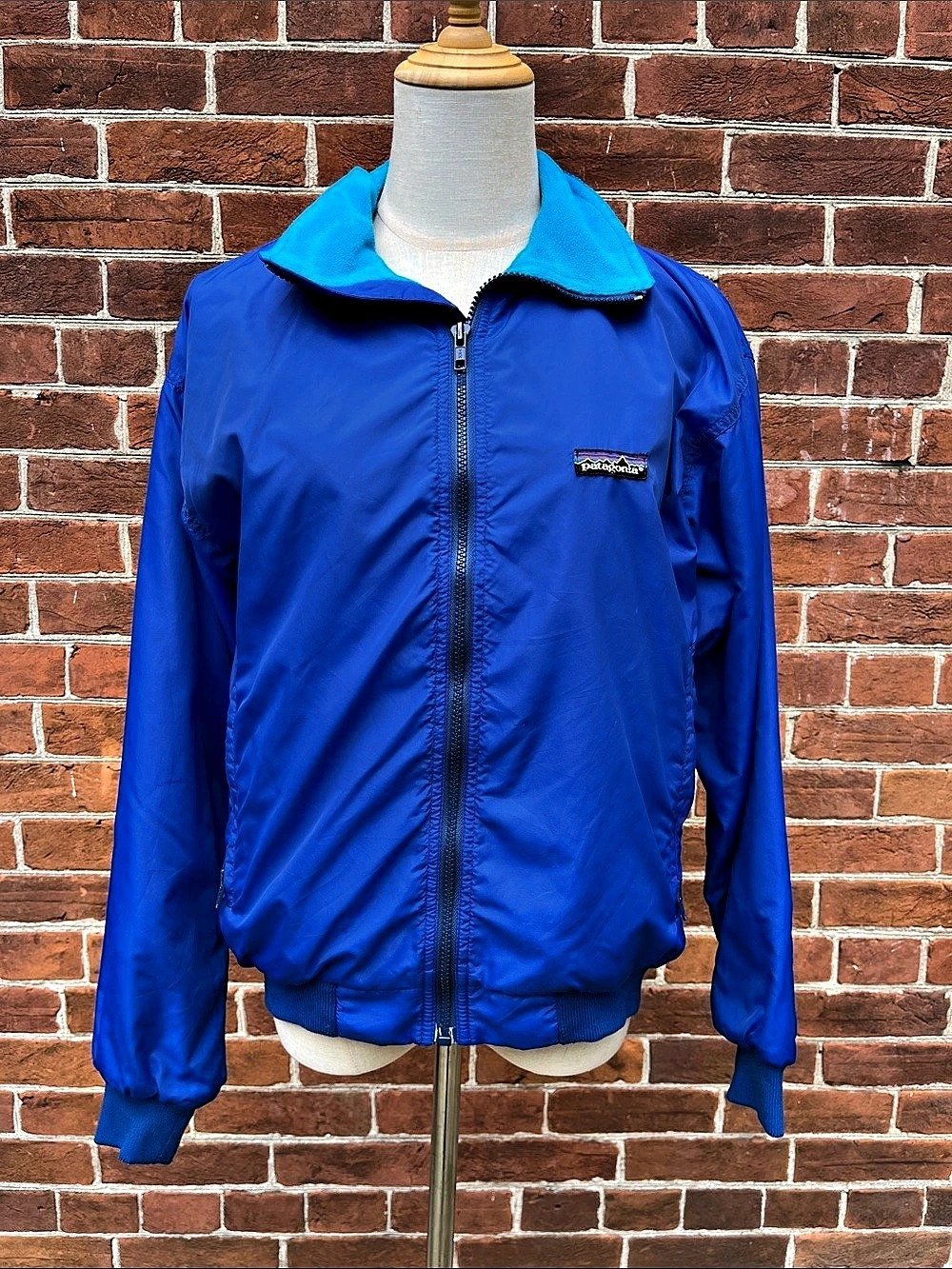 Vintage Patagonia Blue Shelled Fleece-Lined Jacket